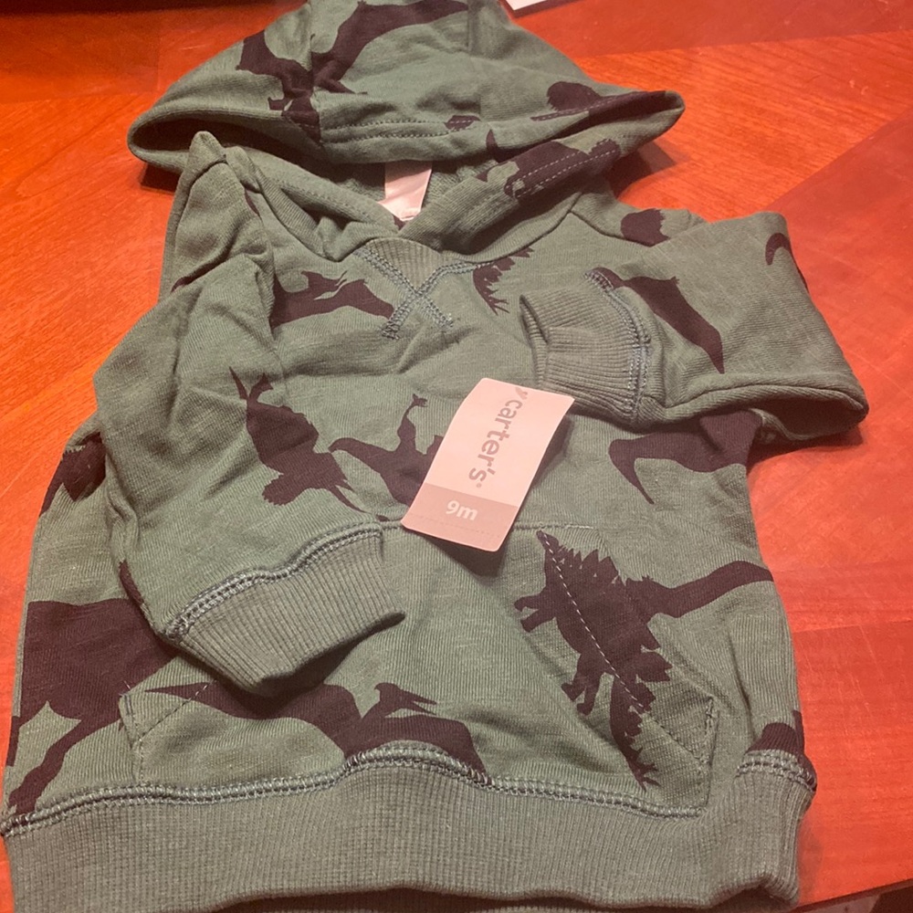 Carters dinosaur hoodie with kangaroo pocket